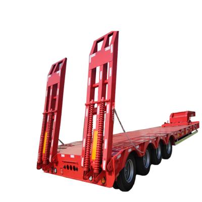 China Brand new Mingzhu 4 axles 5 axles 5 axles multi-axle 16wheelers 100t lowbed truck trailer boy low semi trailer for sale