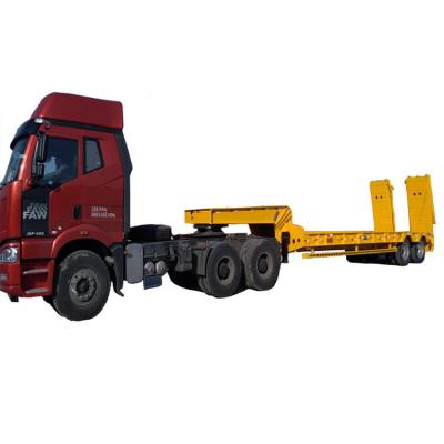 China 50 ton lowbed trailer truck trailer 2 axle gooseneck for sale