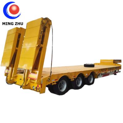 China Good price gooseneck 3 axles truck trailer 120 ton lowbed truck trailer for tractors for sale