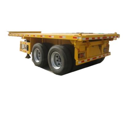 China China Mingzhu 3 axle b axle double 20ft 40ft flatbed container 60ton semi trailer truck trailer for sale for sale