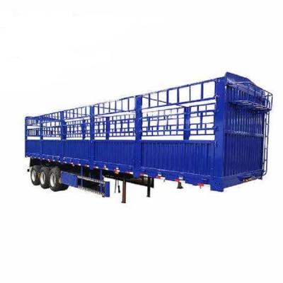 China Truck trailer 3 4 5 axles 40 60 80 40ft tons cattle trucks rail semi trailer forsale for sale