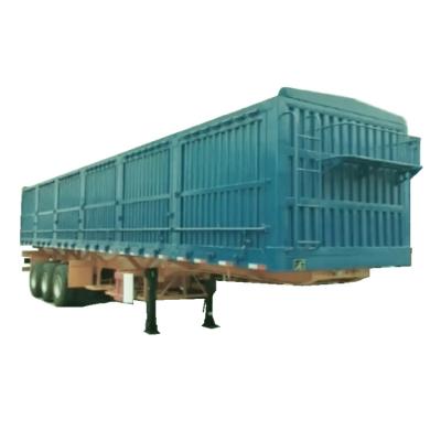 China Truck Trailer 2 Axles 40 Ton 40 Ft In 53ft Curtain Cargo Van Truck Side Dry Trailer for sale