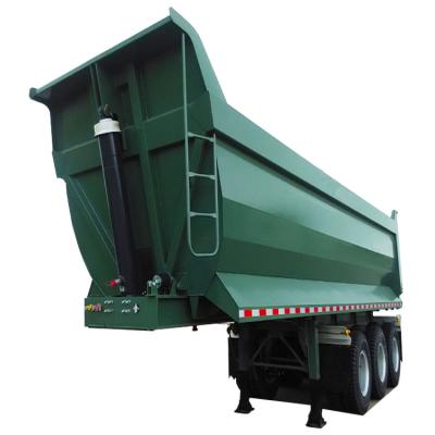 China Good quality low price heavy duty semi truck trailer TIR axle sand stone transport rear tipper trailer for sale for sale