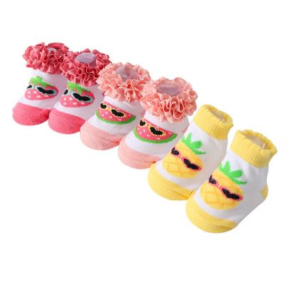 China 2022 new lace socks fruit sweat multiple absorption antibacterial ventilation colors baby socks for sale