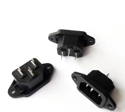 China Contact Customer Service 5 Pcs 3P IEC 320 Male Socket C14 Panel Power Inlets Connectors AC 250V 10A for sale