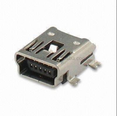 China SMD 5 Pin Female Mini B Contact Customer Service Socket Connector Mini USB Plug for sale