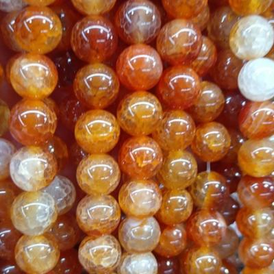 China Gemstone Stone Beads 2021 Hot Product Wholesale Natural Stone Dragon Vein Agates Loose Round Bead for sale