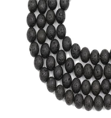 China Wholesale Natural Lava Stone Beads 4mm Polished Stone Gemstone Lava Beads For Jewelry Making for sale