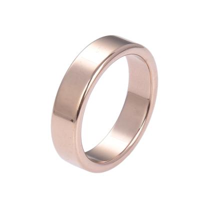 China Wholesale Natural Hematite FASHIONABLE Rose Gold Gemstone Rings Jewelry 6mm Factory Price Fashion Stone Promise Rings for sale