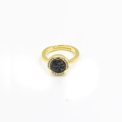 China Europe CLASSIC Wholesale Copper Crystal Noble Jewelry Ring Agate Sapphire Rings for sale