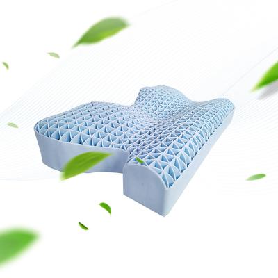 China Massage Butterfly Wave Design Gel Pectin Triangle Grid Cavity Orthopedic Bed Pillow For Neck Protection for sale