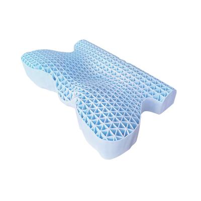 China Breathable Soft Elastic Massage Grid Mesh Design Butterfly Wave High New No Pressure Band Pillows For Sleeping Adjustable for sale