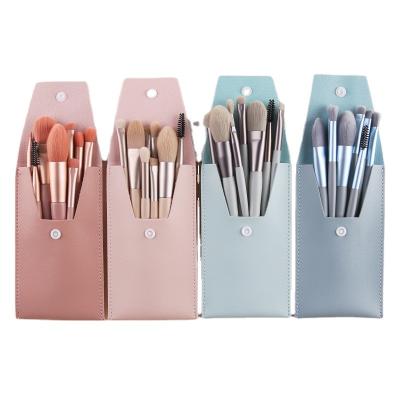 China Angular Blush Makeup Brush 8PCS Set Cute Small Portable Makeup Brush Travel Brush en venta