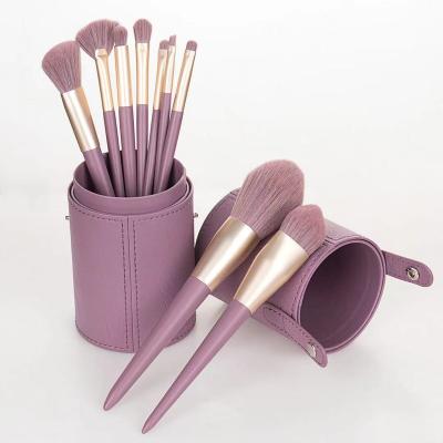 China Angular Blush 9pcs/set Makeup Brush Set Eye Makeup Brush Set Private Label Makeup Brushes en venta