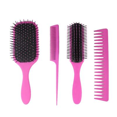 Chine High Quality custom logo comfortable 4 in 1 salon tool anti static daily use for comb hair straightener comb set à vendre