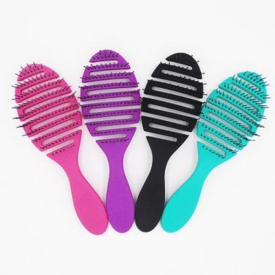 China Comfortable Plastic Handle Magic Private Label Hair Styling Comb Wet Dry Dry Styling Hair Brush for sale