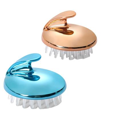 China Wholesale Comfortable Twist Golden Soft Head Hair Comb Hot Bling Silicone Body Scalp Massage Hair Styling Comb for sale