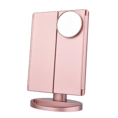 Chine Beauty Lighted Table Top Led Makeup Mirror Touch Screen Dimming Table Top Dressing Table Mirror à vendre