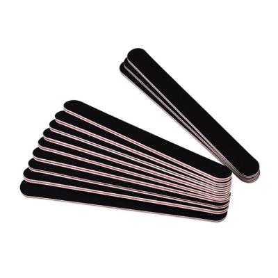 China Cheap Custom Nail Folder Nail Care Printing EVA Straight Disposable Double Sided Red 12 Pieces Black Nail Folder for sale