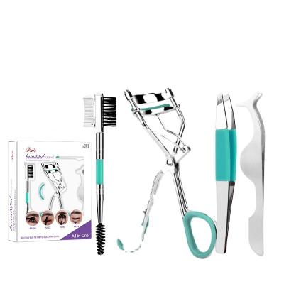 China Hot Selling Eyelash Curler Set Makeup 5 in 1eyelash Curler Tool Kit Eyebrow Curler Comb Eyebrow Curler Tweezers Set for sale