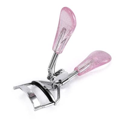 China Other Design Retail High Quality Pink Eyelash Curler With Glitter Handle Healthy Eyelash Curler Custom Logo for sale