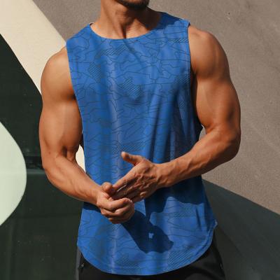 China QUICK DRY Outdoor Basketball Training Sports Invest Loose Quick-Drying T-shirts Men's Fitness Breathable Sleeveless Tank Top for sale