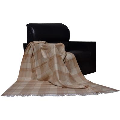 China PHOENIX 100 Security Blanket Camel Throw Blanket Tartan Plaid Luxury BLUE Portable Geometric Anti-pilling Winter Eco-friendly zu verkaufen