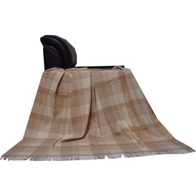 Cina PHOENIX BLUE Custom Woven Blankets 100 Camel Throw Blanket Tartan Plaid Tartan Plaid Luxury Anti-pilling Winter Eco-Friendly Eco-Friendly in vendita