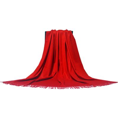 China Luxury anti-pilling blanket BLUE PHOENIX 100 cashmere wedding cute brushed soft woven solid red super cozy blankets for winter for sale