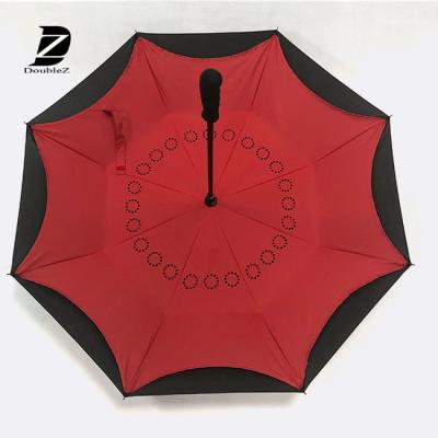 China New Design Straight Umbrella Double Sided Inverted Umbrella for sale