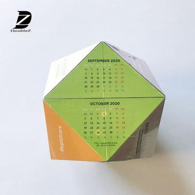 China Custom Cartoon Toy Calendar 12 Pictures Printing Advertising Gifts Folding Puzzle Toy Magic Cubes for sale