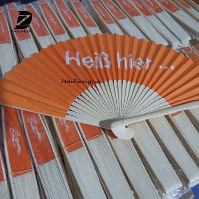 China Promotional Europe Custom Printed Bamboo Folding Hand Fan for sale