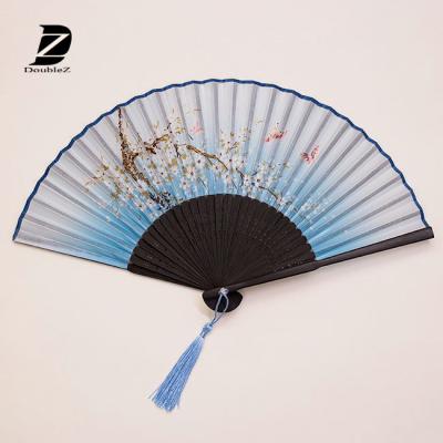 China Custom Europe Logo Rainbow Large Folding Hand Fans for sale