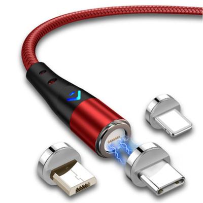 China Quick Charging Nylon Braided Type Fast USB 3.0 Magnet USB Cable Magnetism Data Transfer High Speed ​​Cable USB C Cable for sale