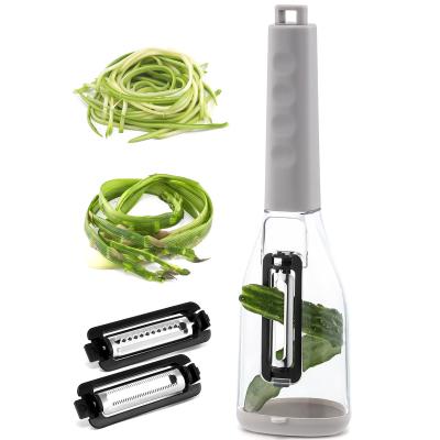 China Viable 3 in 1 Multi Root Stainless Steel Julienne Peeler Fruit Apple Peeler Machine Cutter Cutter Bar Home for sale