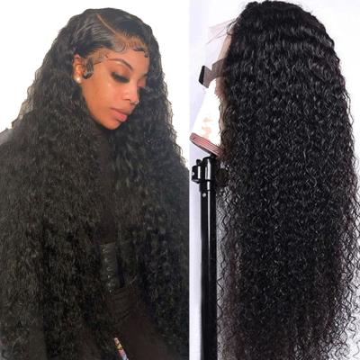 China HD 13x4 Curly Virgin Cambodian Curly Full Lace Frontal Closure Afro Kinky Curly Full Lace Hair Wigs For Black Women for sale