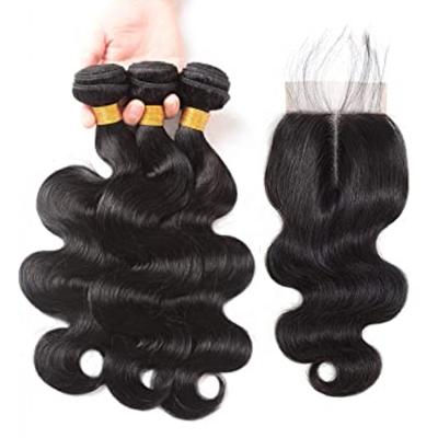 China Strengthen Closure Weft Wholesale Cheap Raw Virgin 5x5 Lace Body Wave Hair Extension Brazilian Anforlin Hair Bundles Seller for sale