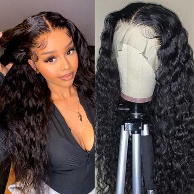 China Wholesale 150% Curly Density Raw Curl Cuticle Aligned Virgin Brazilian Hair 13x6 360 Hd Lace Frontal Curly Curly Wig With Bang for sale