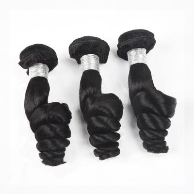 China Strengthen Grade 12a Weft Unprocessed Cuticle Aligned Virgin Brazilian Hair Extension Loose Wave Bundle Hair Vendor for sale