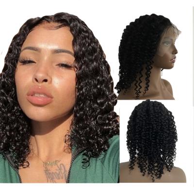 China Wholesale 13*6 Curly Curly Design Short Bob Wigs Human Hair Lace Front Raw Cambodian Curly Virgin Hair Wigs With Bangs for sale