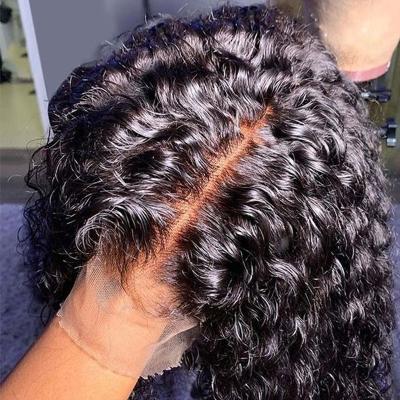 China Curly Curly AFL Pixie Cut Short Full Lace Curl Wigs Hair Lace Front Brazilian Cuticle Aligned Virgin Hair For Black Women for sale