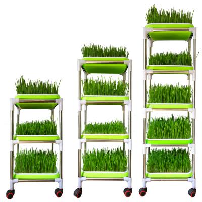 China Green Indoor Vertical Bean Sprouts Shelf Plant Seedlings Frame ONEONE Shelf System for sale