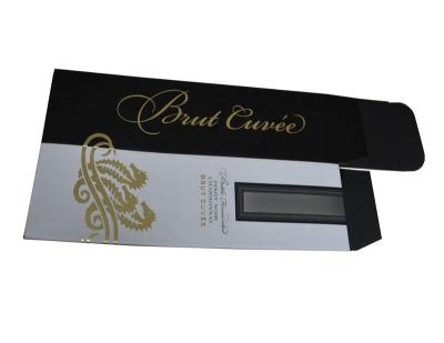 China Silver Card with CMYK Printing Simple Bottle Wine Packaging Box Custom Printed Corrugated Wine Boxes Custom Gold Foil Logo Paper Wine Boxes for sale