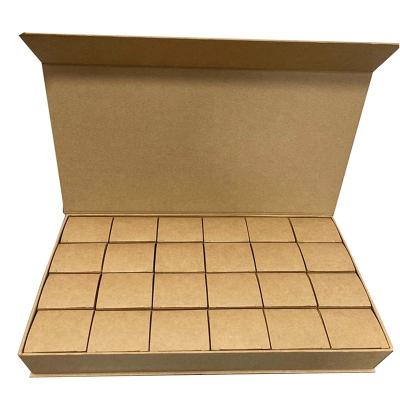 China Advent Calendar Gift Box Eco-Friendly Brown Biodegradable Recyclable Paper Cosmetic Eco-Friendly Limited Edition Holiday Packaging Boxes for sale