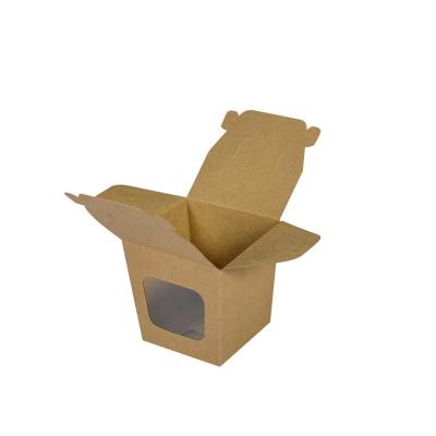 China Eco-friendly Recyclable Brown Food Wrapping Paper Cupcake Boxes Promotional Cookie Boxes Cookie Boxes for sale