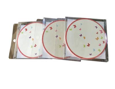 China Recyclable Paper Tableware Products Coasters Cheap Absorbent Paper Coaster DIY Round Paper Coasters for sale