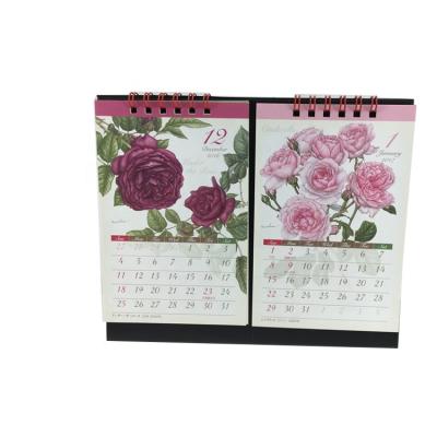 China Recyclable YO Spiral Desk Calendar Double Punched Custom Tear Off Calendar/Notepad Printing Portable Folding Desk Calendars for sale