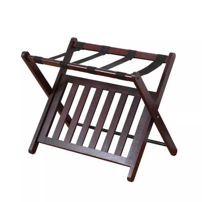 China Modern Wooden Storage Rack Bamboo Folding Luggage Rack for sale