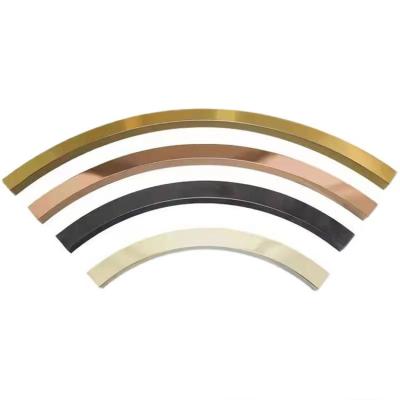 China Modern High Quality Customized Curved Edge Strip 304 Stainless Steel Tile Edge Trim for sale