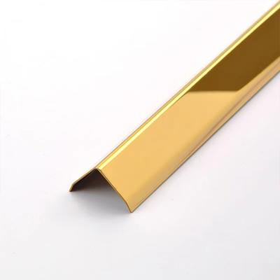 China Modern High Quality Stainless Steel Finishing L Shape Edge Trim For Wall Decoration Tile Trim Corner Strips for sale